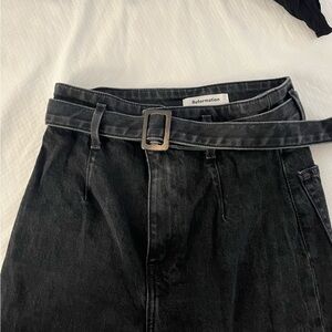 Reformation Black straight leg jeans